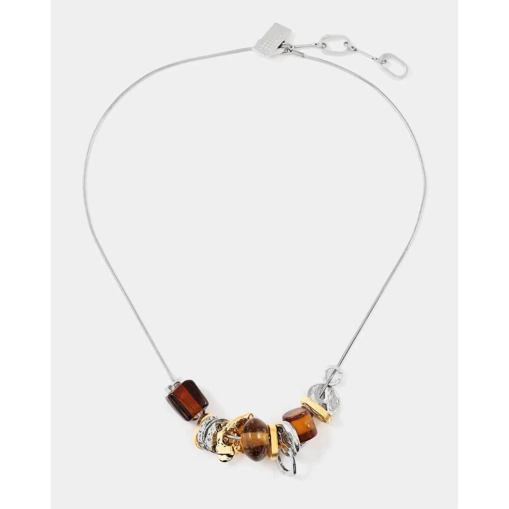 NEW ANNE-MARIE CHAGNON women's leona necklace in mocha mousse
